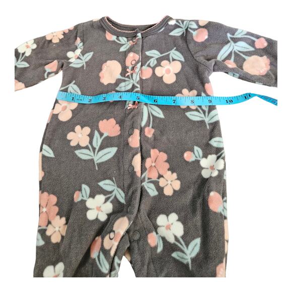 Carter's 3m Long Sleeve Gray Snap Up Sleeper - Picture 6 of 8